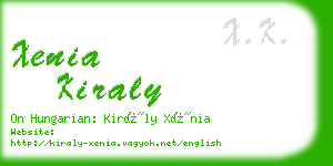 xenia kiraly business card